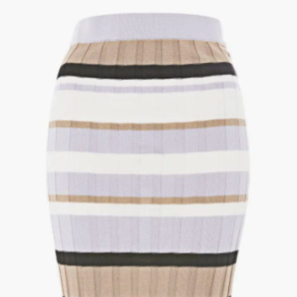 Topshop Stripe Knit Midi Skirt Size 4